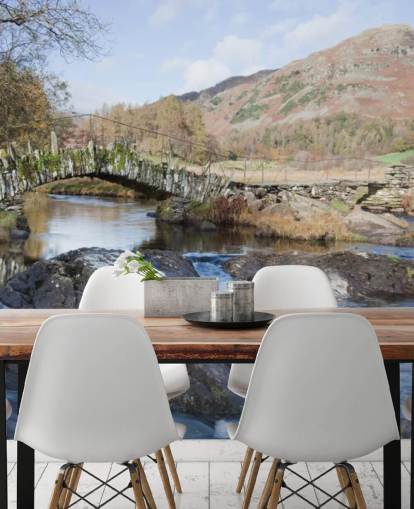 Stone Bridge River Wall Mural Stone Bridge River Wall Mural