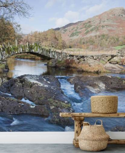 Stone Bridge Elv Veggmaleri