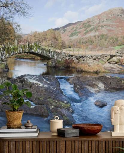 Stone Bridge Elv Veggmaleri