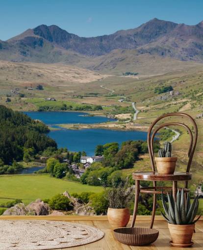 Mural de pared Snowdonia en lago y montaña Mural de pared Snowdonia en lago y montaña