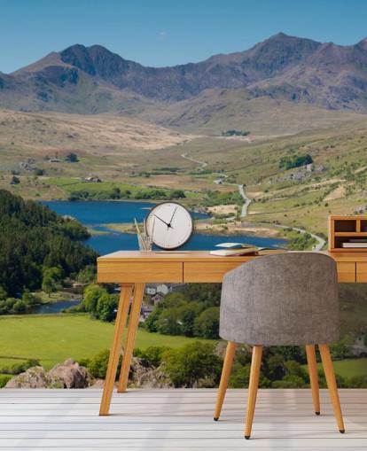 Lake and Mountain Snowdonia Wall Mural