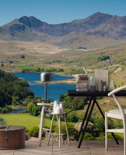Decorazione murale con lago e montagna Snowdonia