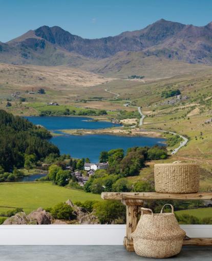 Lake and Mountain Snowdonia Wall Mural