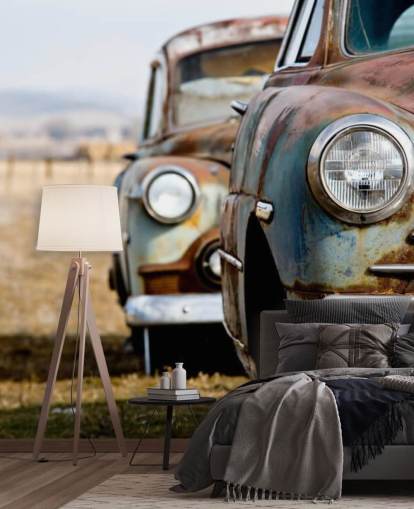 close up of rusty old car wallpaper