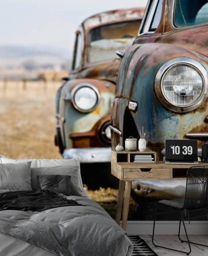 Nahaufnahme der rostigen alten Auto-Tapete