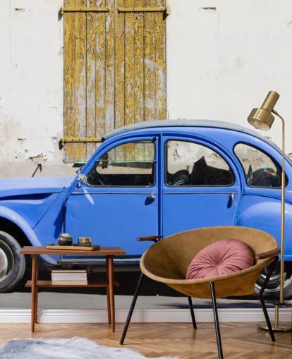 Papel pintado azul Citroën 2CV Vintage Car