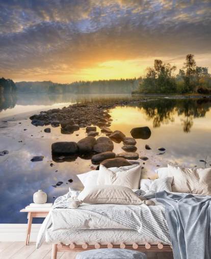 Klippig Lake Väggmålning