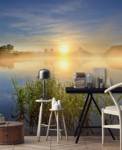 Sunrise Lake Wall Mural