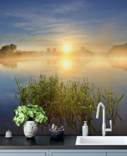 Mural de pared Lago al amanecer