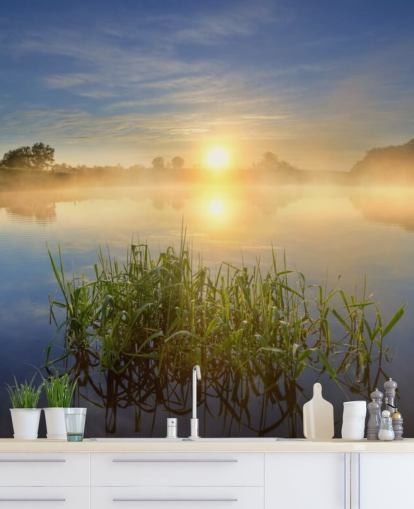 Sunrise Lake Wall Mural