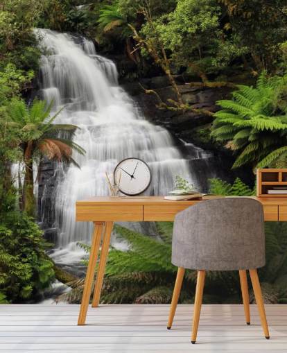 Regenwald-Wasserfall Fototapete