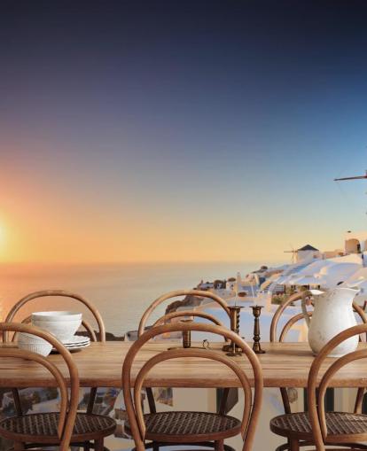  Santorini Solnedgang Santorini Sunset Wallpaper