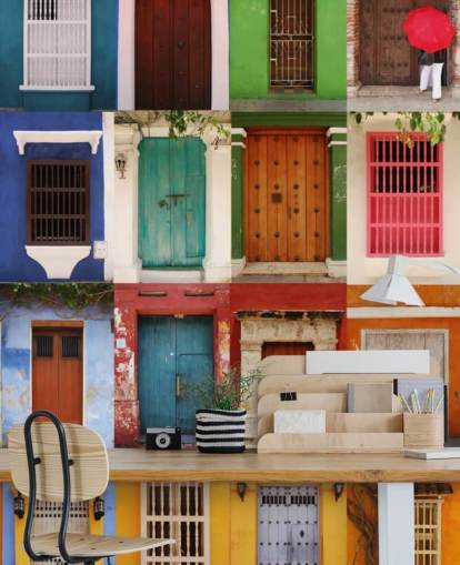Porte Cartagena, Colombia Colombia Doors Wallpaper 