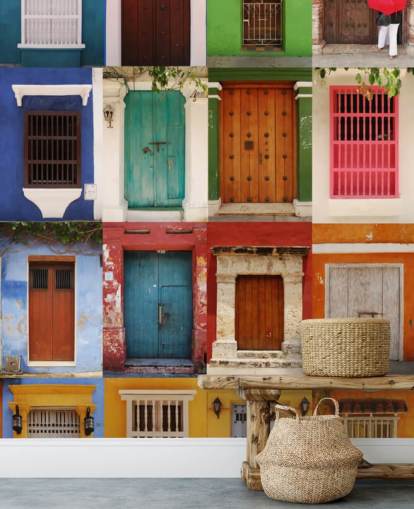 Porte Cartagena, Colombia Colombia Doors Wallpaper 
