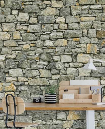 Papel pintado Grises y amarillos Papel pintado Grises y amarillos