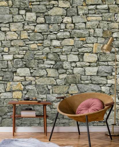 Papel pintado Grises y amarillos