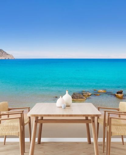 Panorama Strandutsikt Väggmålning