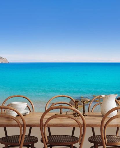 Mural de pared Vista panorámica de playa