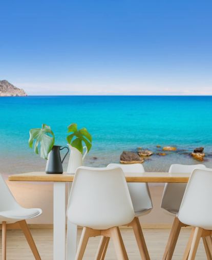 Panoramic Beach View Veggmaleri