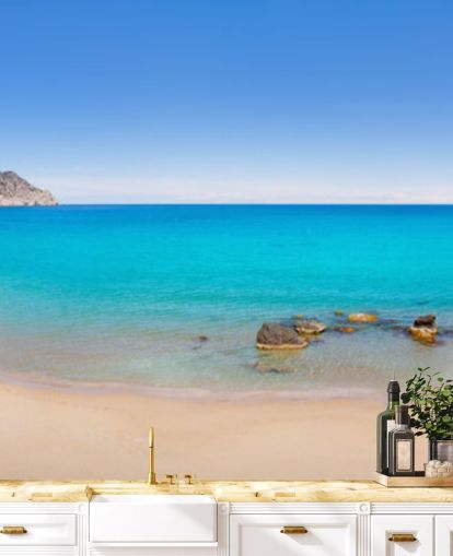 Decorazione murale con vista panoramica sulla spiaggia Decorazione murale con vista panoramica sulla spiaggia