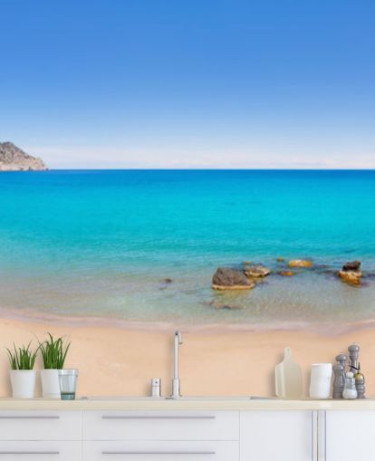 Panoramic Beach View Wall Mural