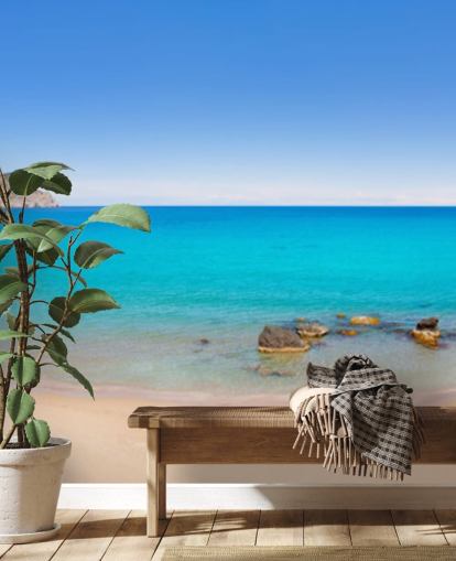 Decorazione murale con vista panoramica sulla spiaggia