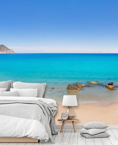 Decorazione murale con vista panoramica sulla spiaggia