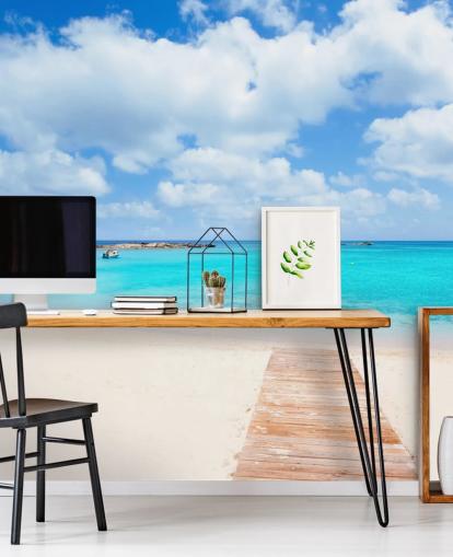 Blissful Boardwalk Wallpaper Mural