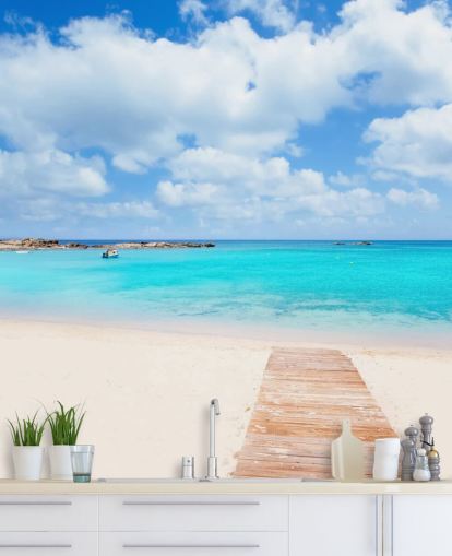 Blissful Boardwalk Wallpaper Mural