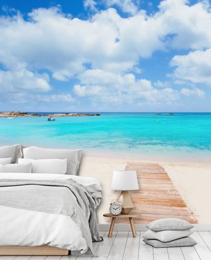 Zalige promenade behang muurschildering