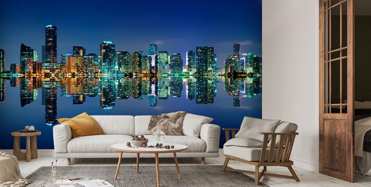 Miami Skyline Wallpaper | Wallsauce UK