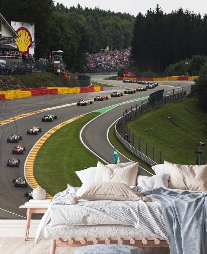 Zoomed Out Image of F1 Race Track Wallpaper