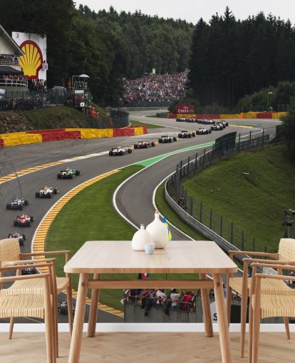 Zoomed Out Image of F1 Race Track Wallpaper Zoomed Out Image of F1 Race Track Wallpaper