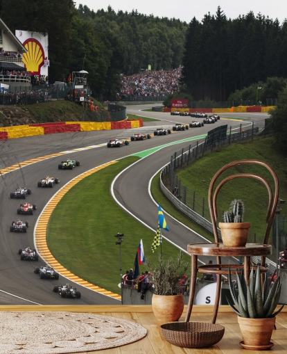 Imagen alejada del fondo de pantalla de la pista de carreras de F1