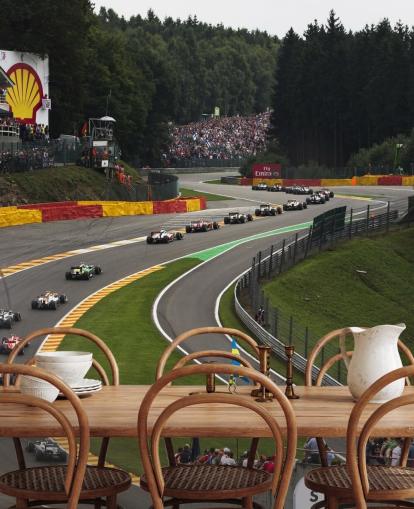 Zoomed Out Image of F1 Race Track Wallpaper