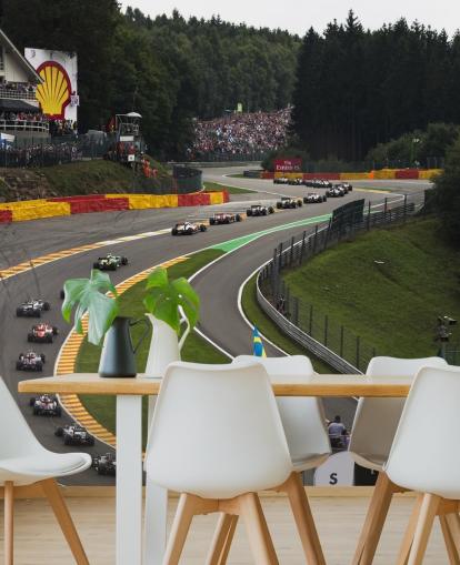 Imagen alejada del fondo de pantalla de la pista de carreras de F1