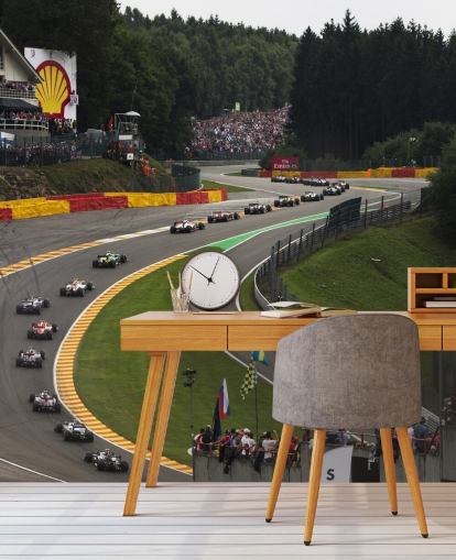 Imagen alejada del fondo de pantalla de la pista de carreras de F1