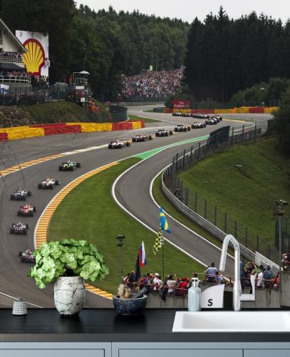 Imagen alejada del fondo de pantalla de la pista de carreras de F1