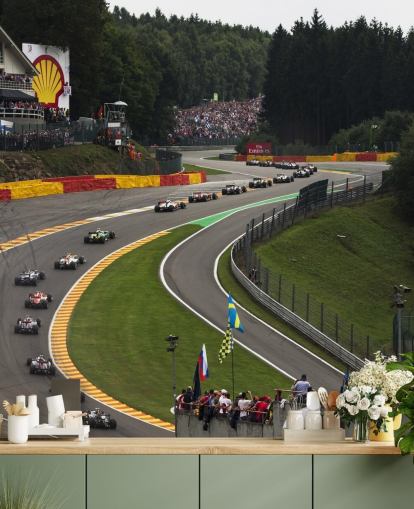 Zoomed Out Image of F1 Race Track Wallpaper