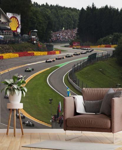 Zoomed Out Image of F1 Race Track Wallpaper