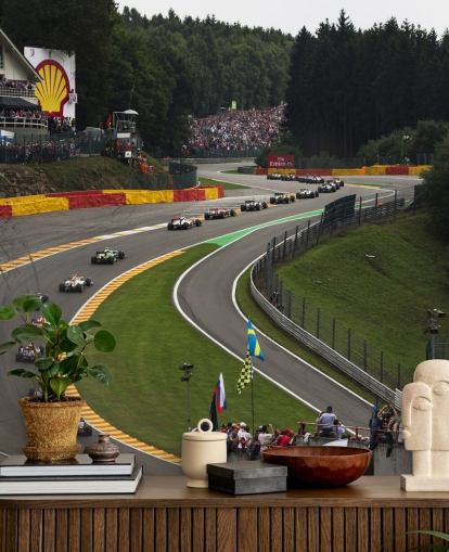 Imagen alejada del fondo de pantalla de la pista de carreras de F1