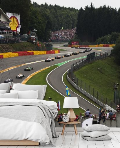 Imagen alejada del fondo de pantalla de la pista de carreras de F1