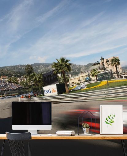 Uklart rask bil i F1 Track Bakgrunn Uklart rask bil i F1 Track Bakgrunn