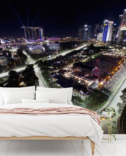 customizable f1 wallpaper mural called Marina Bay Street Circuit, Singapore for bedrooms and home offices