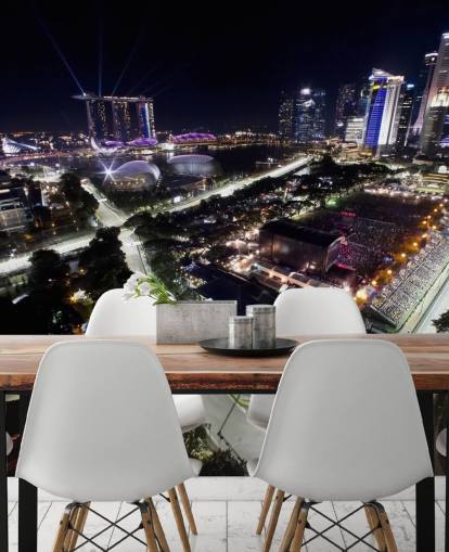 customizable f1 wallpaper mural called Marina Bay Street Circuit, Singapore for bedrooms and home offices