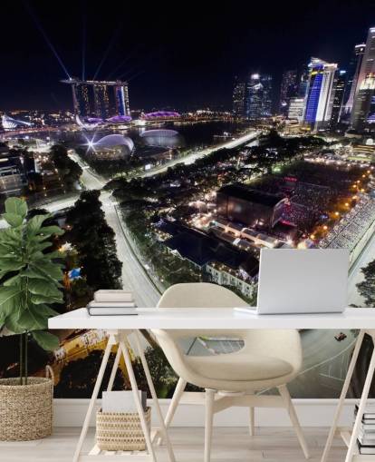 customizable f1 wallpaper mural called Marina Bay Street Circuit, Singapore for bedrooms and home offices