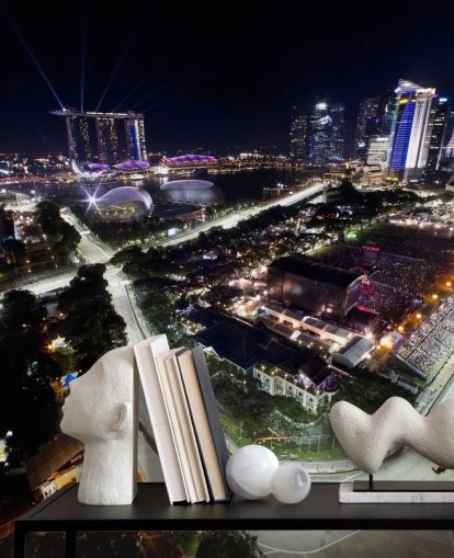 mural de papel pintado f1 personalizable llamado Marina Bay Street Circuit, Singapur, para dormitorios y oficinas en casa