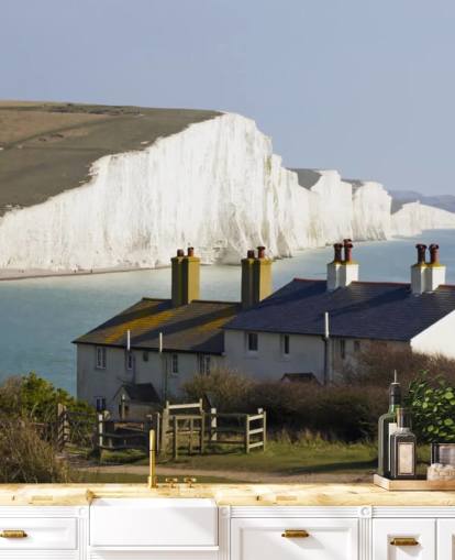 Penhascos Brancos de Dover e White Cottage Wall Mural