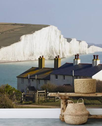 Coast Guard Cottages & Seven Sisters Coastal Wallpaper Coast Guard Cottages & Seven Sisters Coastal Wallpaper