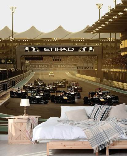 Start av Race Track F1 Bakgrund Start av Race Track F1 Bakgrund